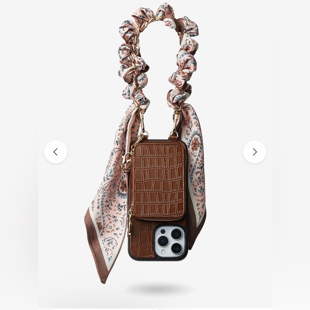 Custype Brown Croc-Embossed Phone Case